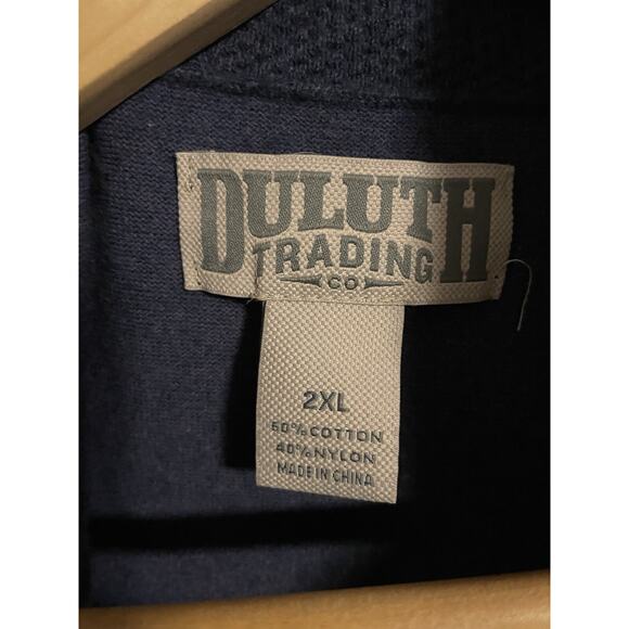 Duluth Trading Co. Mens Vest Size 2XL Navy Knit Full Zip Hiking Outdoor Warm - Picture 3 of 6